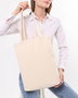 Zoozie Bags 0021 Bolso de mano de algodón 35 x 40 x 8 cm Crema